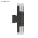 Minimalist led black wall lamp – courtyard warm white sconce