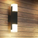 Minimalist led black wall lamp – courtyard warm white sconce