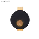 Minimalist led gray metal disk wall sconce bedroom 110v-120v light