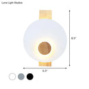 Minimalist led gray metal disk wall sconce bedroom 110v-120v light