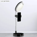 Minimalist led ring light with usb power source bedroom phone stand