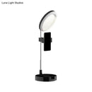 Minimalist led ring light with usb power source bedroom phone stand