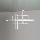 DecorBites™ Minimalist LED White Frame Rectangular Hanging Light with Acrylic Island Lighting Fixture