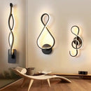 DecorBites™ Minimalist Line Art LED Sconce Light Fixture - Black Metal Wall Mounted Lamp for Hallways