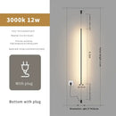 Minimalist matte black cylindrical pendant light strip bedroom