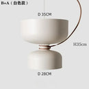Minimalist matte black & off-white pendant light dining room forged iron