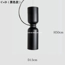 Minimalist matte black & off-white pendant light dining room forged iron