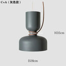 Minimalist matte black & off-white pendant light dining room forged iron