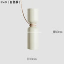 Minimalist matte black & off-white pendant light dining room forged iron