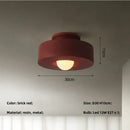 Minimalist matte black round ceiling light bedroom fixture