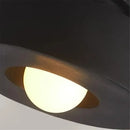 Minimalist matte black round ceiling light bedroom fixture