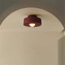 Minimalist matte black round ceiling light bedroom fixture