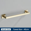 Minimalist matte black stainless steel bathroom accessories set