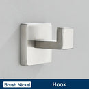 Minimalist matte black stainless steel bathroom accessories set