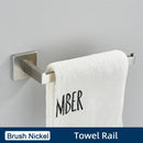 Minimalist matte black stainless steel bathroom accessories set