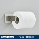 Minimalist matte black stainless steel bathroom accessories set
