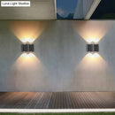 DecorBites™ Outdoor Wall LED Sconce Lamp: Tube Shaped, Metallic Minimalism, Black
