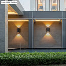 DecorBites™ Outdoor Wall LED Sconce Lamp: Tube Shaped, Metallic Minimalism, Black