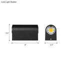 DecorBites™ Outdoor Wall LED Sconce Lamp: Tube Shaped, Metallic Minimalism, Black