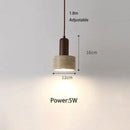 Minimalist matte brown and concrete pendant lamp dining room cream wind led