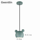 Minimalist matte cartoon mouse pendant light bedroom led lamp