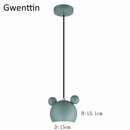 Minimalist matte cartoon mouse pendant light bedroom led lamp