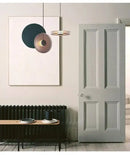 Minimalist matte glass pendant lights for dining room warm led illumination