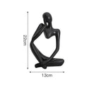 Minimalist matte white abstract thinker woman figurine living room decor