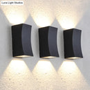Minimalist metal black curved wall mount sconce for living room lighting