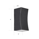 Minimalist metal black curved wall mount sconce for living room lighting