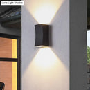 Minimalist metal black curved wall mount sconce for living room lighting