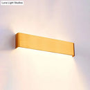 Minimalist black & silver led wall lamp – living room warm white light