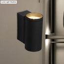 DecorBites™ Minimalist Metal Wall Mounted Lamp: Tubular Black LED Sconce Light in Blue/Red/Green