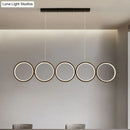 DecorBites™ Minimalist Metallic LED Black Island Suspension Lamp - Warm/White Light, 31.5"/39.5