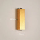 Minimalist natural wood angled wall lamp for bedroom decor