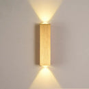 Minimalist natural wood angled wall lamp for bedroom decor
