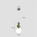 Minimalist nordic terracotta & sage pendant light bedroom