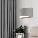 Minimalist off white led wall light bedroom curved metal sconce