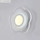 Minimalist off white square led wall lamp bedroom triangle round light