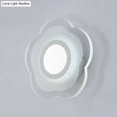 Minimalist off white square led wall lamp bedroom triangle round light