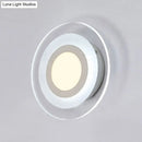 Minimalist off white square led wall lamp bedroom triangle round light