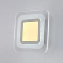 Minimalist off white square led wall lamp bedroom triangle round light