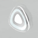 Minimalist off white square led wall lamp bedroom triangle round light
