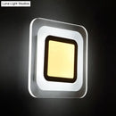 Minimalist off white square led wall lamp bedroom triangle round light