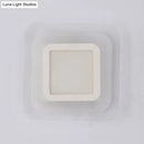 Minimalist off white square led wall lamp bedroom triangle round light