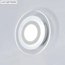 Minimalist off white square led wall lamp bedroom triangle round light