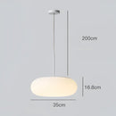 Minimalist oval white frosted glass big ball pendant lamp living room