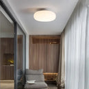 Minimalist oval white frosted glass big ball pendant lamp living room