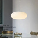 Minimalist oval white frosted glass big ball pendant lamp living room