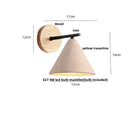 Minimalist pink concrete and wood yellow travertine wall lights bedroom